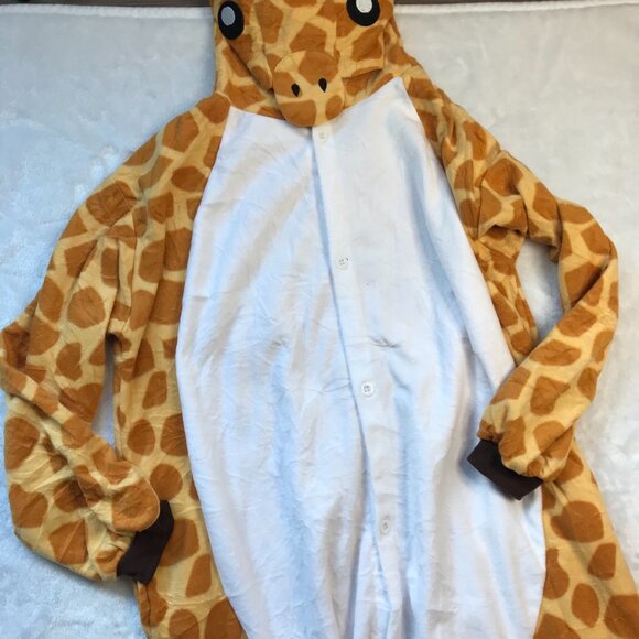 Giraffe Costume Unisex Adults Size Medium One Piece Pajamas Halloween Party - Picture 12 of 12